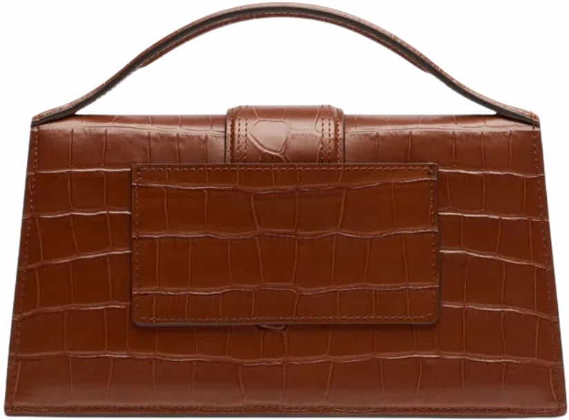 Jacquemus Le Grand Bambino Crocodile Brown