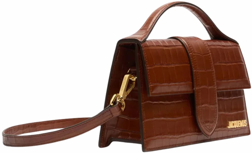 Jacquemus Le Grand Bambino Crocodile Brown