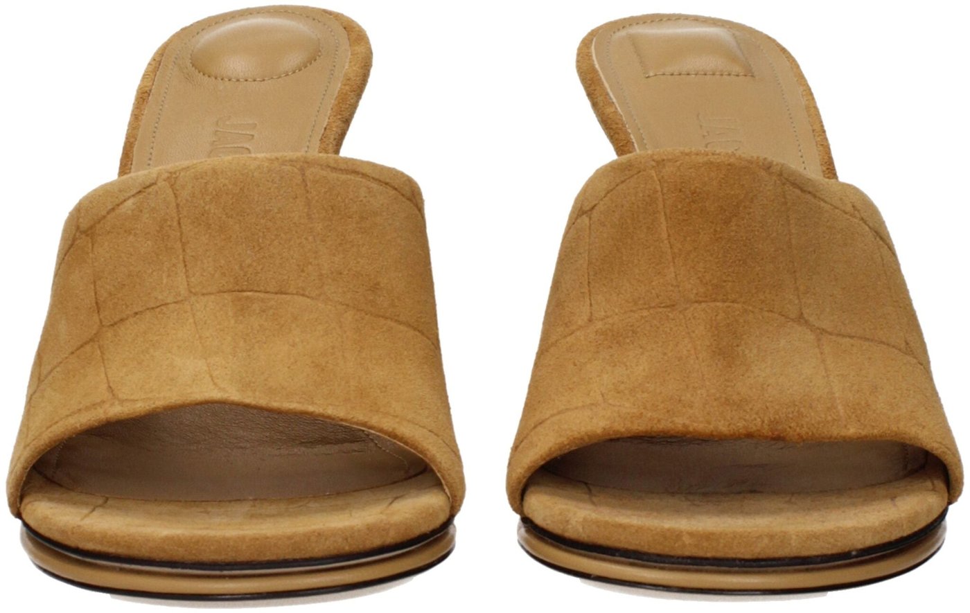 Jacquemus Brown Leather Stiletto Heel Sandals