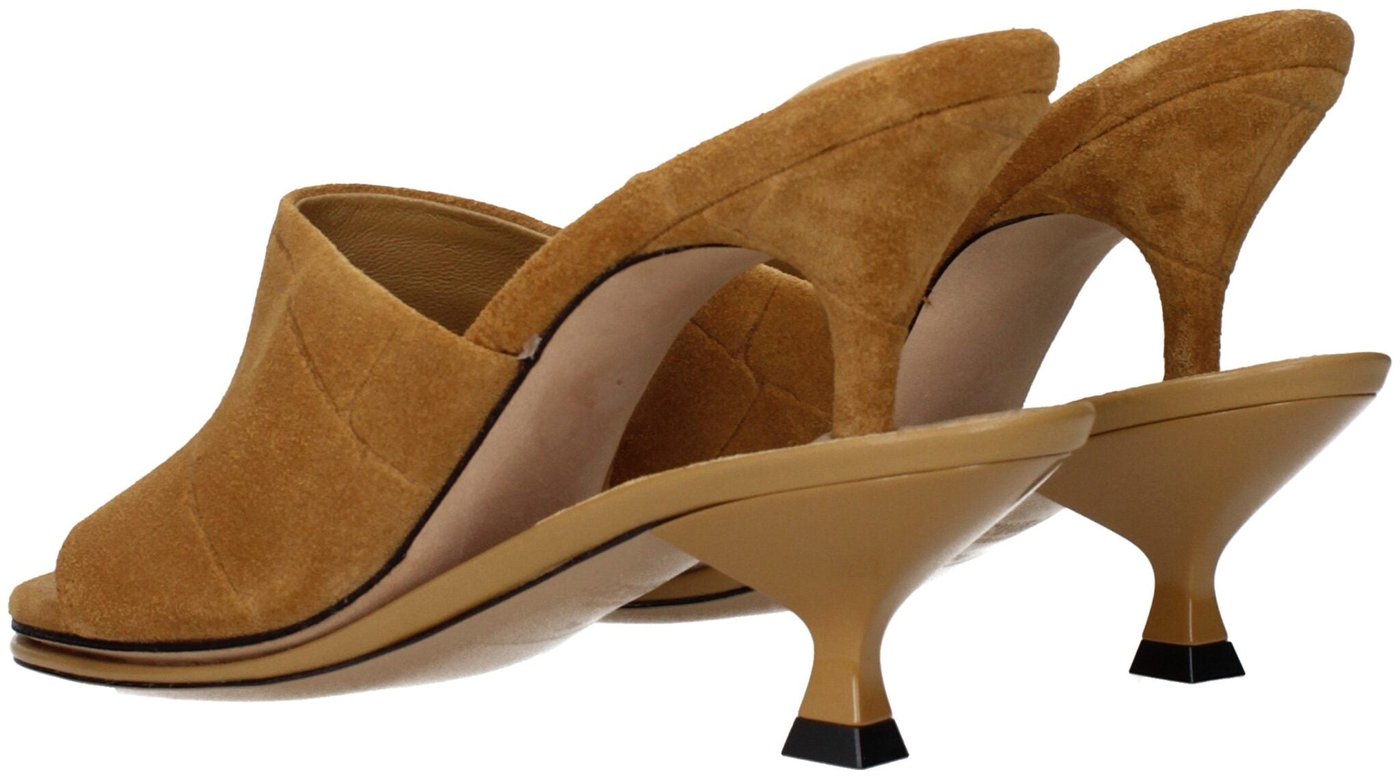 Jacquemus Brown Leather Stiletto Heel Sandals