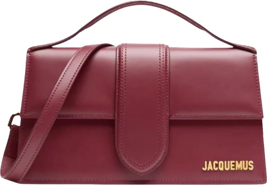 Jacquemus Le grand Bambino Crossbody Strap Handbag Burgundy