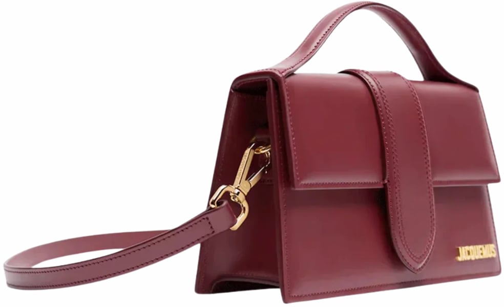Jacquemus Le grand Bambino Crossbody Strap Handbag Burgundy