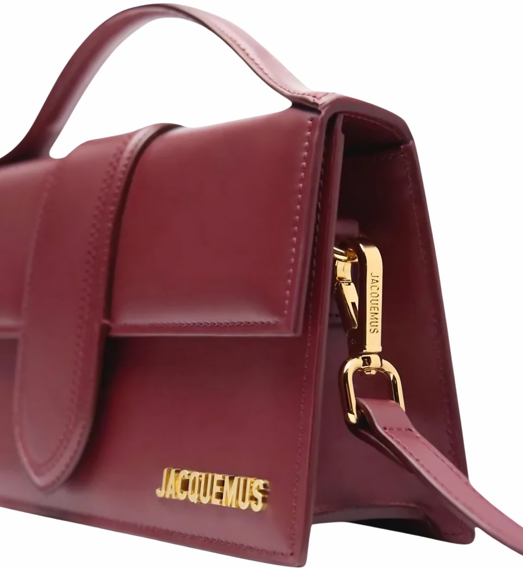 Jacquemus Le grand Bambino Crossbody Strap Handbag Burgundy