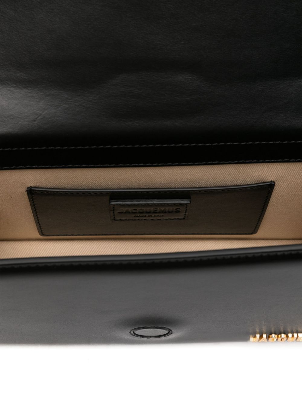Structured Leather Handbag With Front Flap And Adjustable Strap