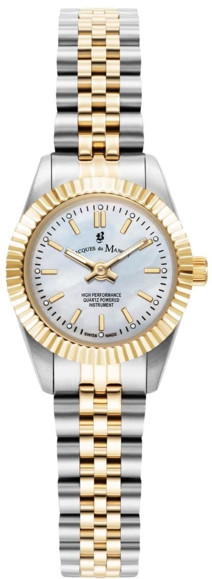 Jacques Du Manoir JWL05102 Inspiration Horloge Staal Bi-Color met MOP wijzerplaat maat 22 mm