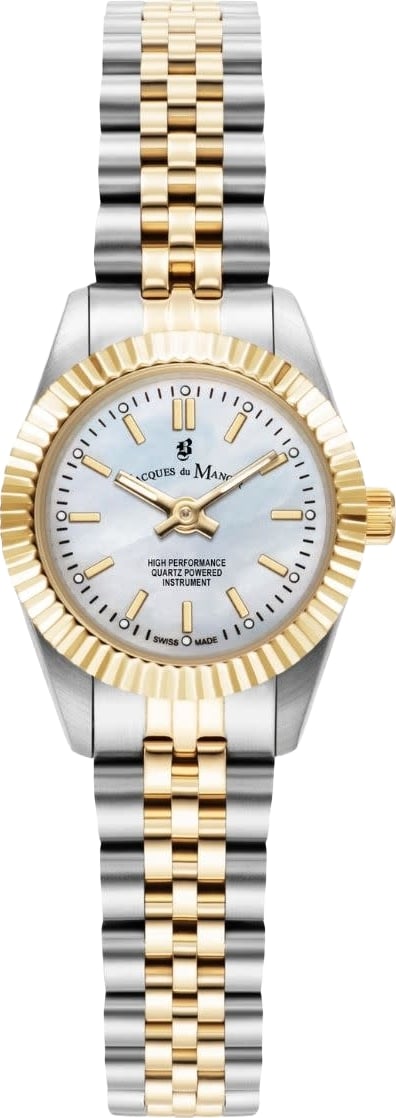 Jacques Du Manoir JWL05102 Inspiration Horloge Staal Bi-Color met MOP wijzerplaat maat 22 mm