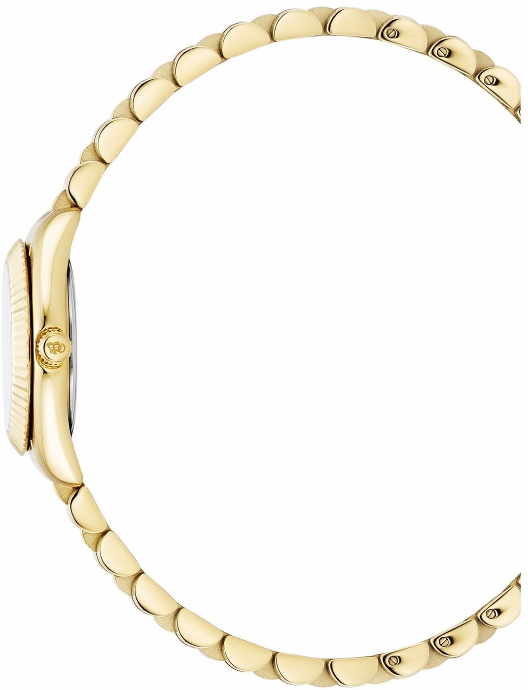 Jacques du Manoir Horloge JWL05104 Inspiration Staal met Geelgouden Plating Quartz Swiss Made met Zwarte Wijzerplaat 22mm