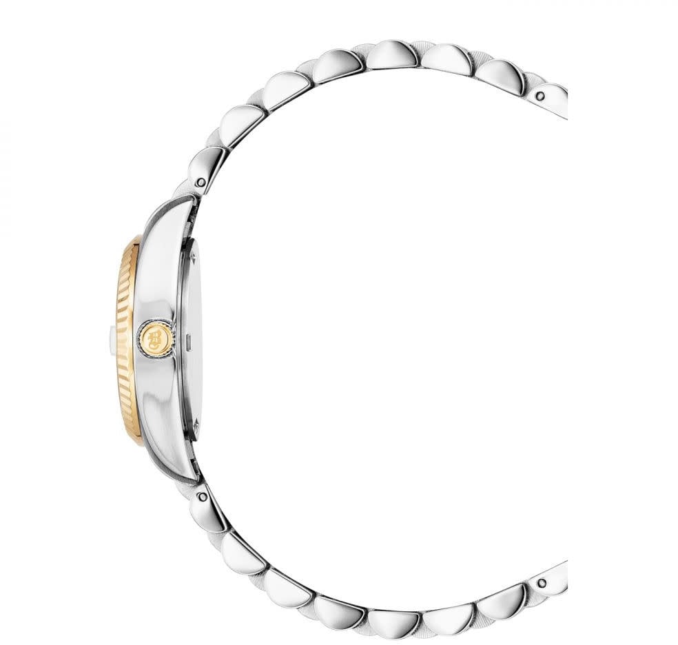 Jacques du Manoir Horloge NRO.08 Staal Bi-color Zilveren Wijzerplaat met Zirkonia 26mm