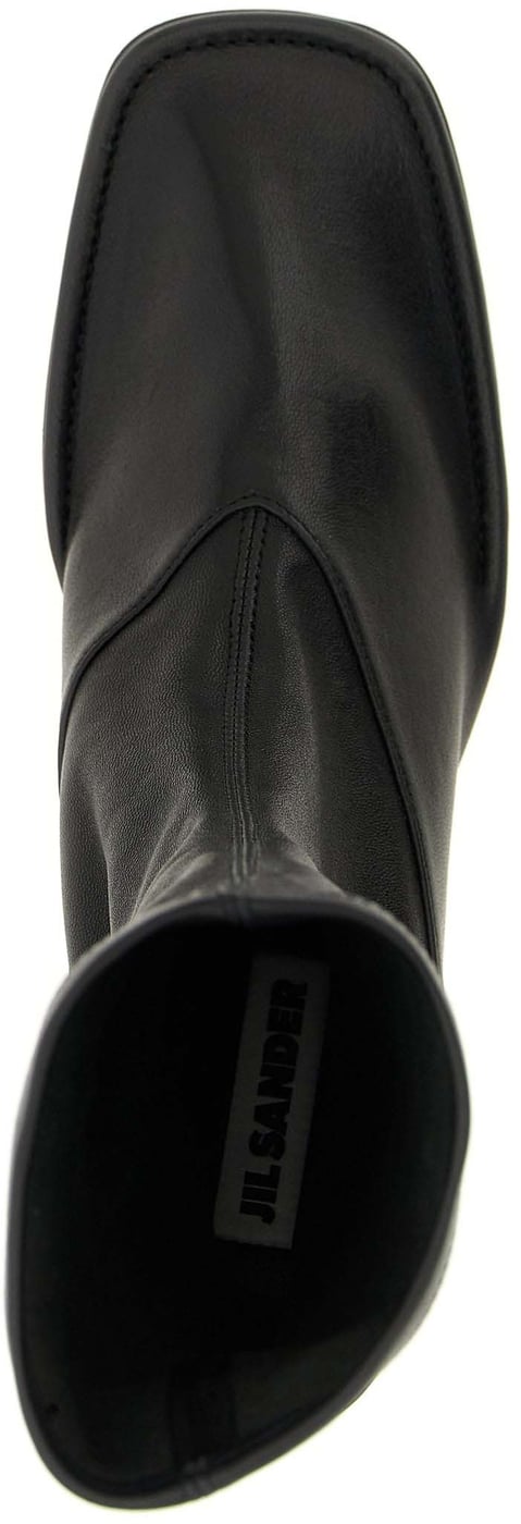 Jil Sander Black Lamb Leather Ankle Boots
