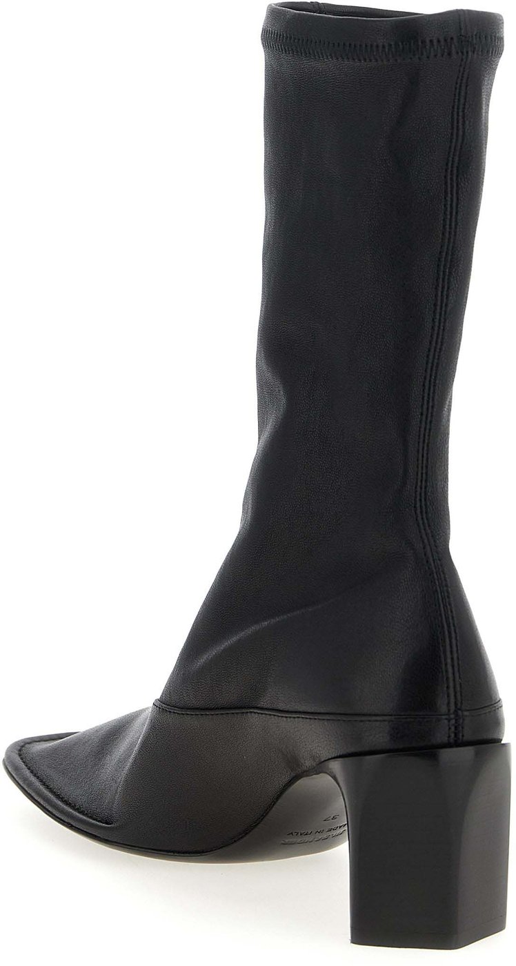 Jil Sander Black Lamb Leather Ankle Boots