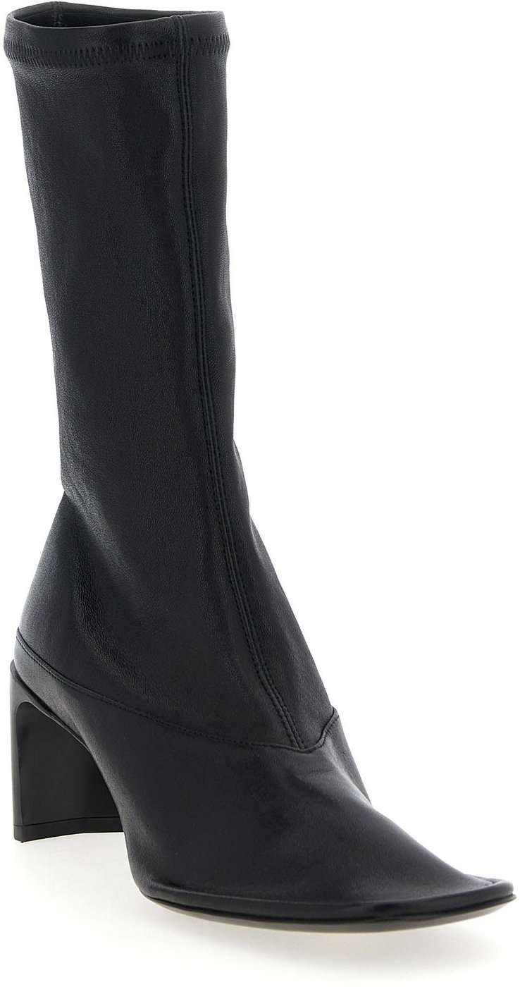 Jil Sander Black Lamb Leather Ankle Boots