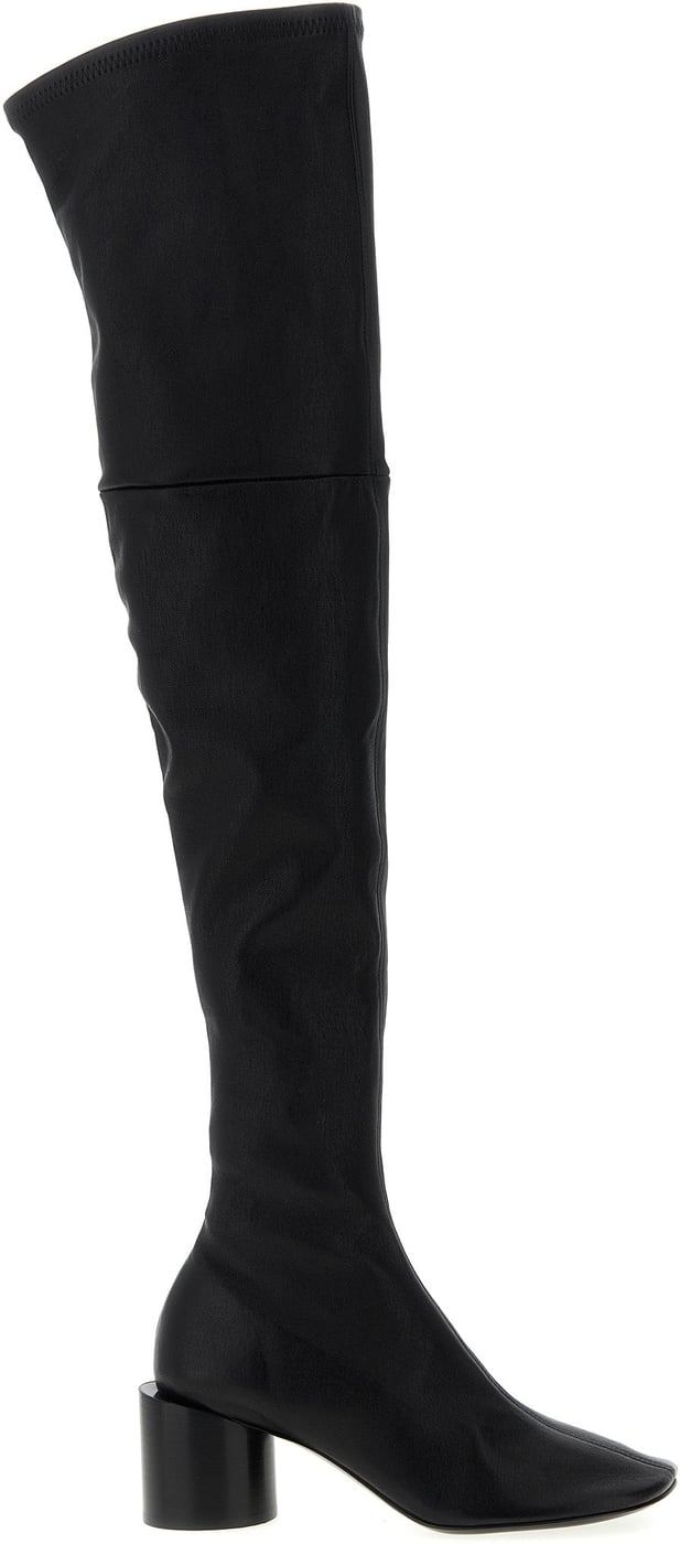 Jil Sander Black Leather Over The Knee