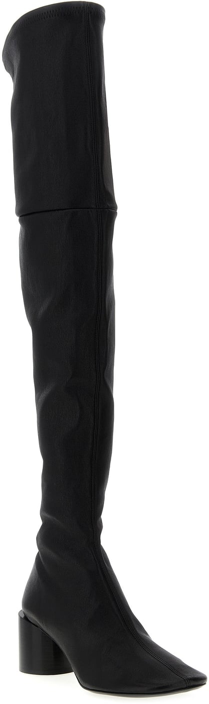 Jil Sander Black Leather Over The Knee