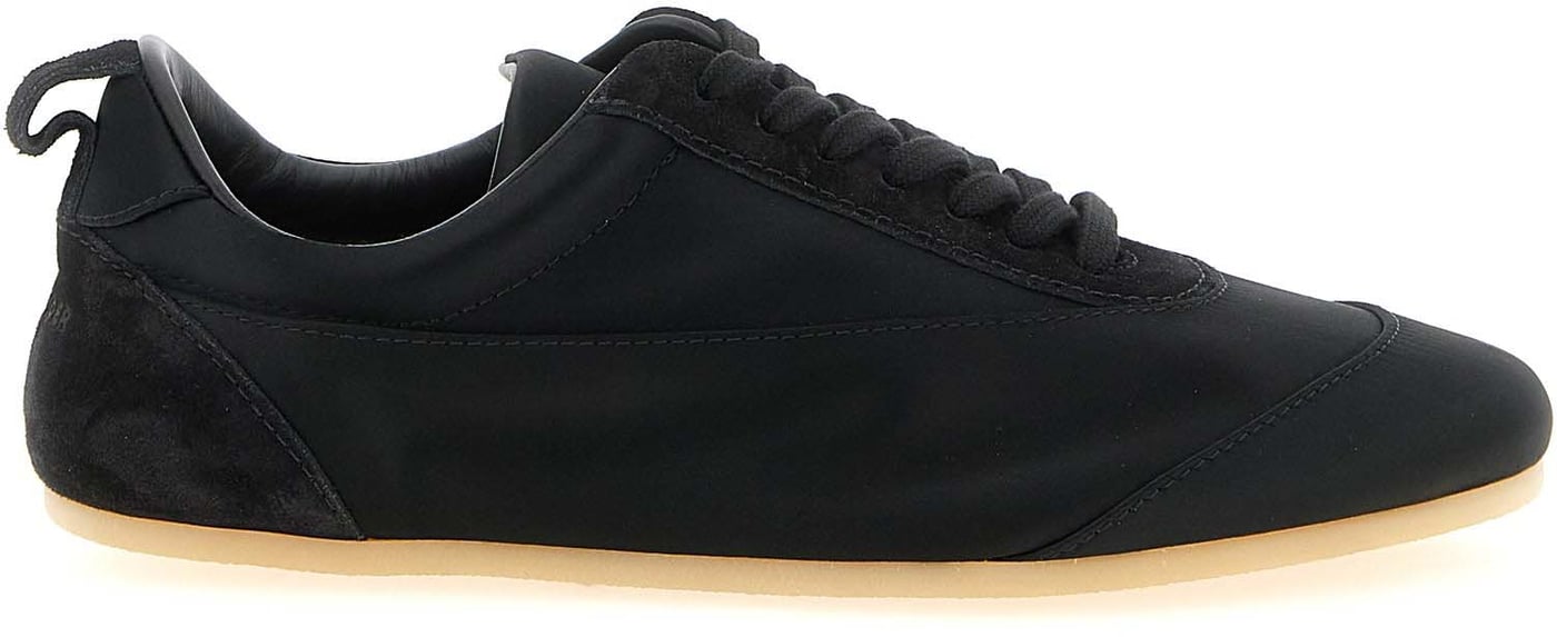 Jil Sander Black Cotton Low Top Sneakers