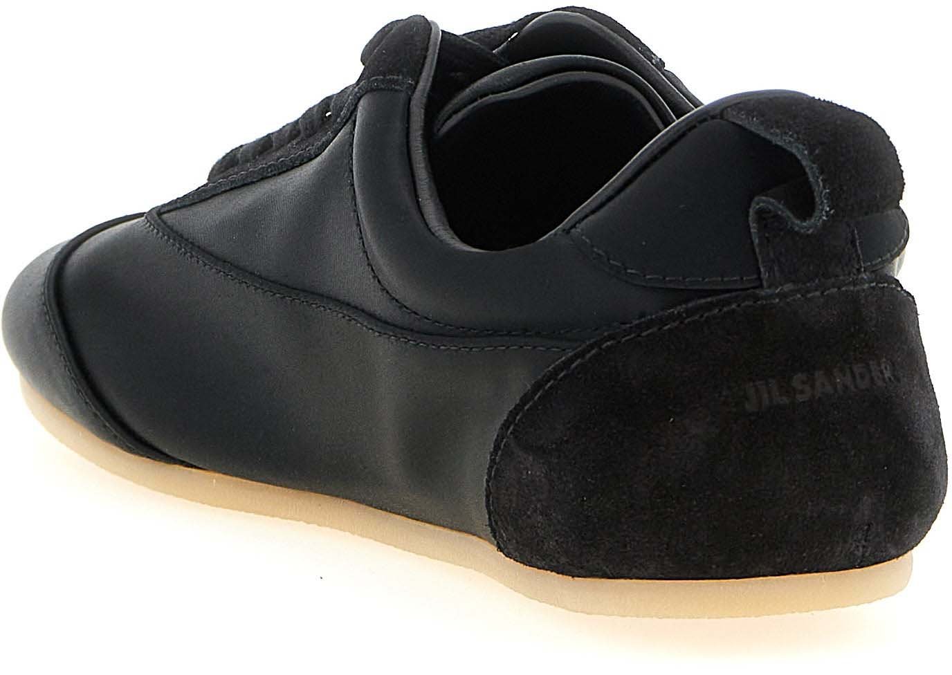 Jil Sander Black Cotton Low Top Sneakers
