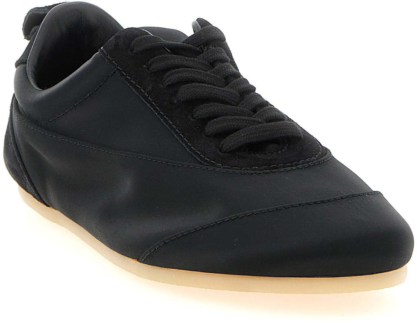 Jil Sander Black Cotton Low Top Sneakers