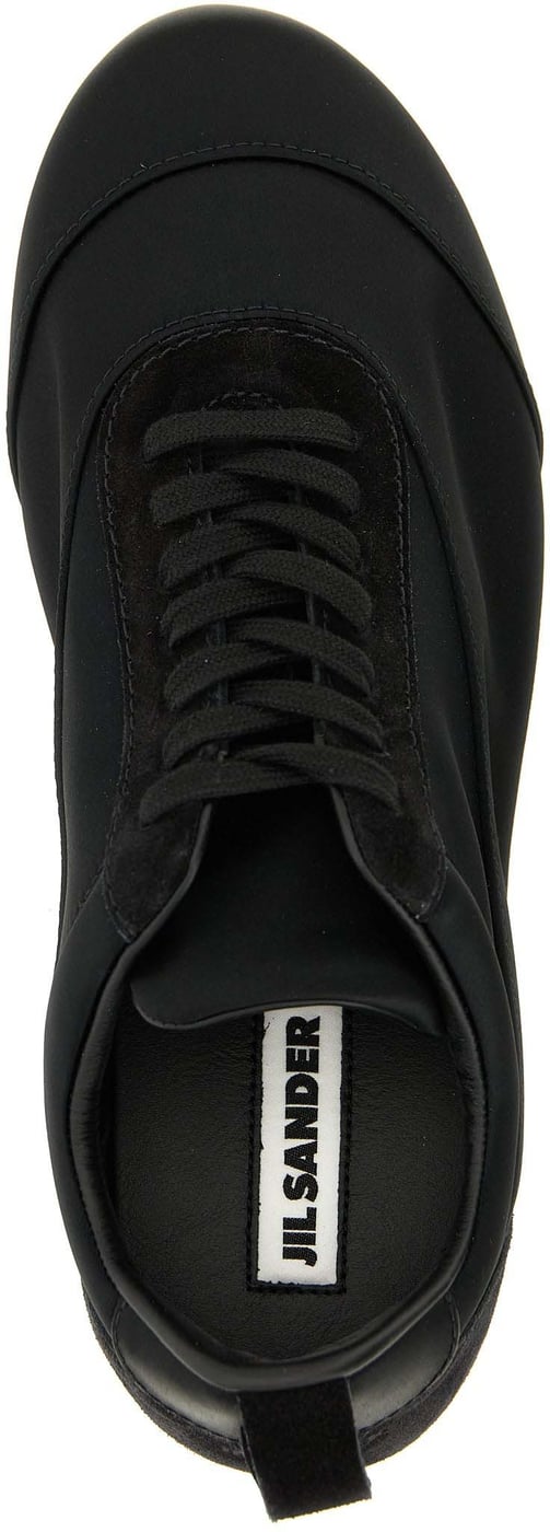 Jil Sander Black Cotton Low Top Sneakers
