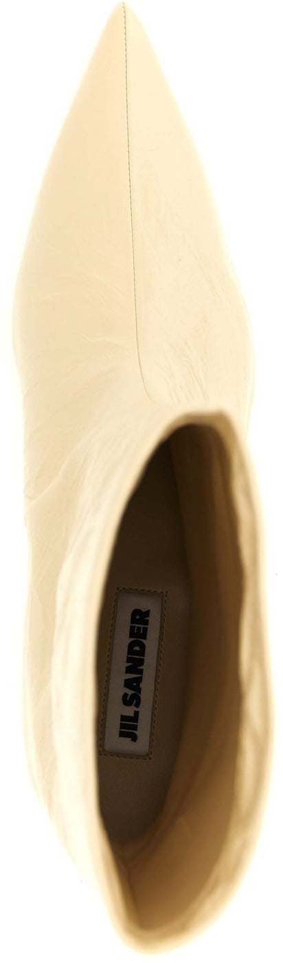 Jil Sander Beige Calfskin Ankle Boots