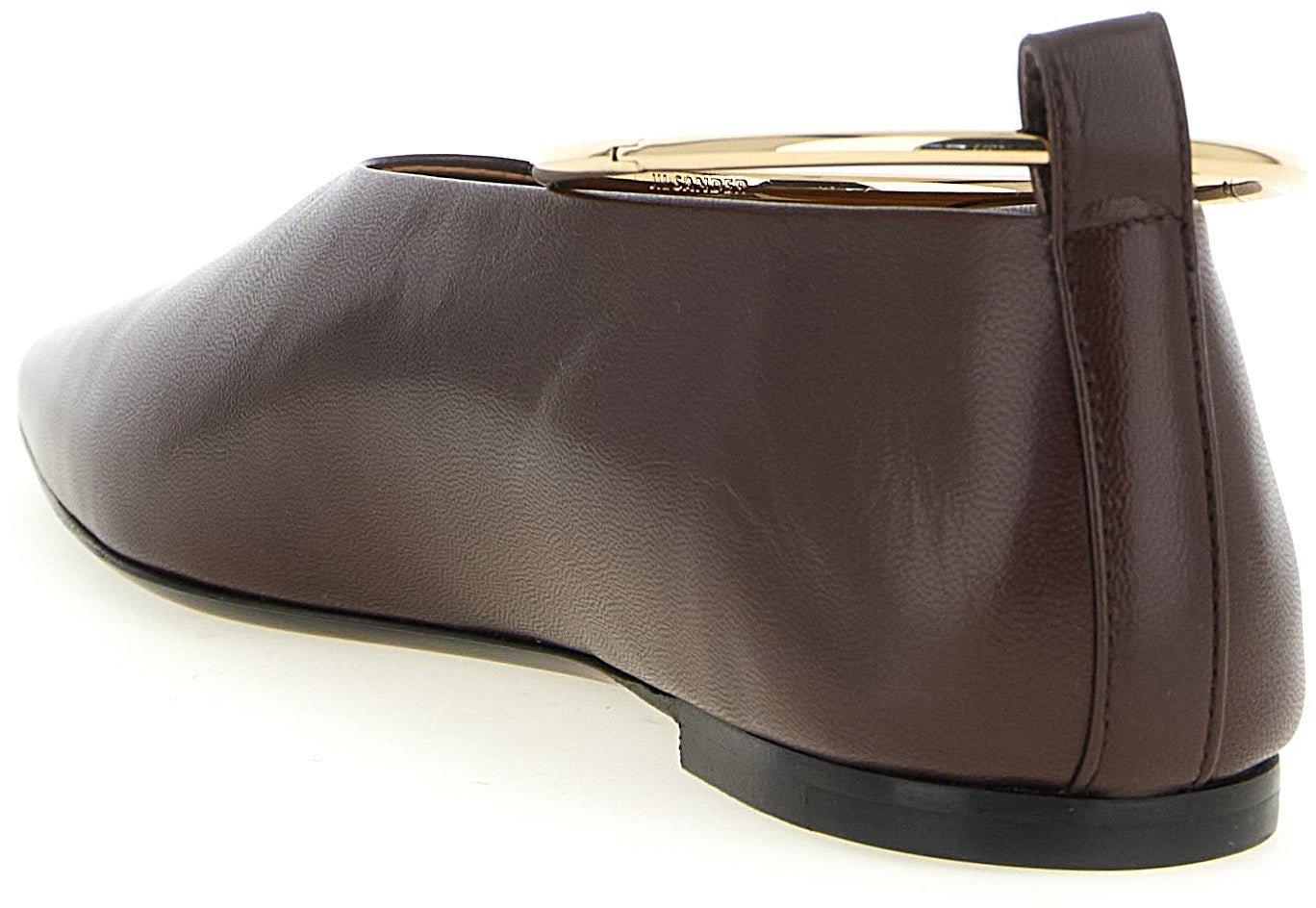 Jil Sander Brown Goatskin Ballet Flats
