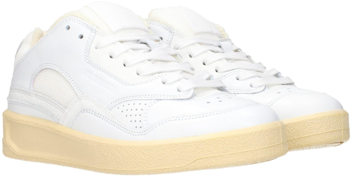 Jil Sander White Leather Low Top Sneakers