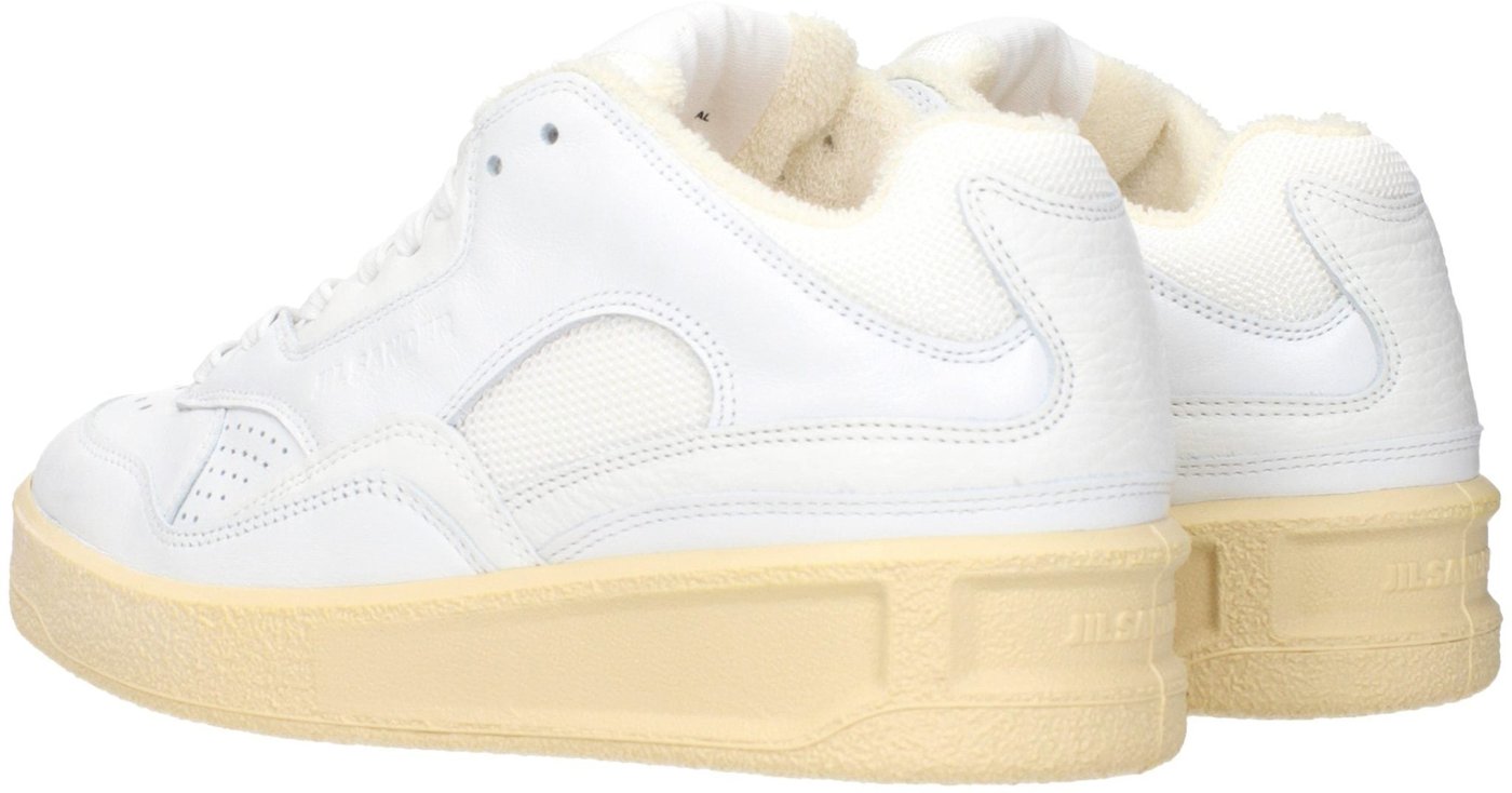 Jil Sander White Leather Low Top Sneakers
