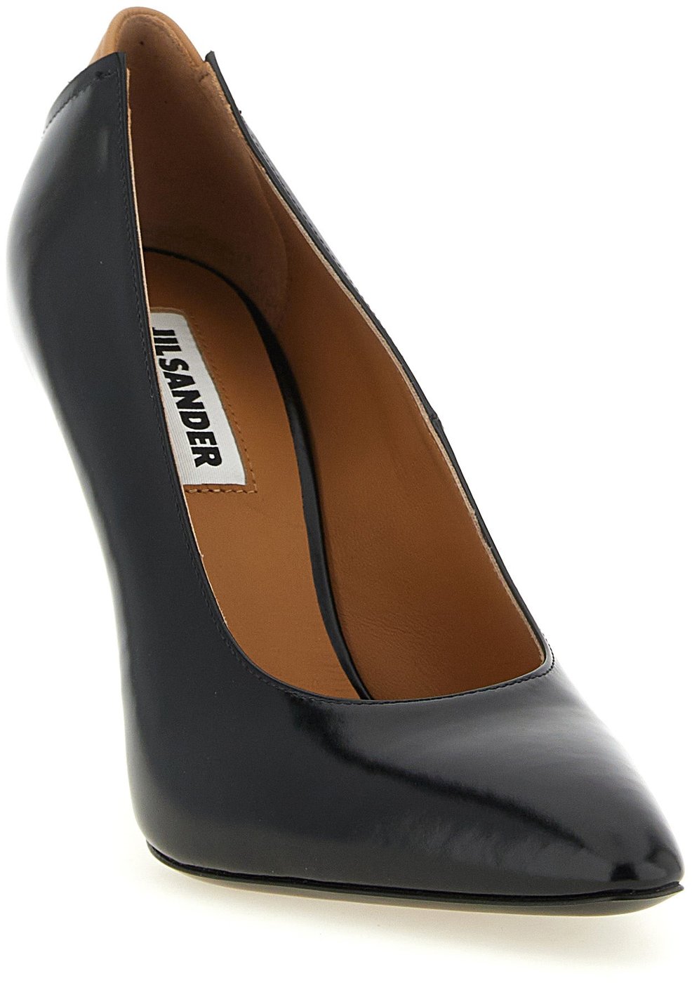 Jil Sander Black Calfskin High Heel Pumps