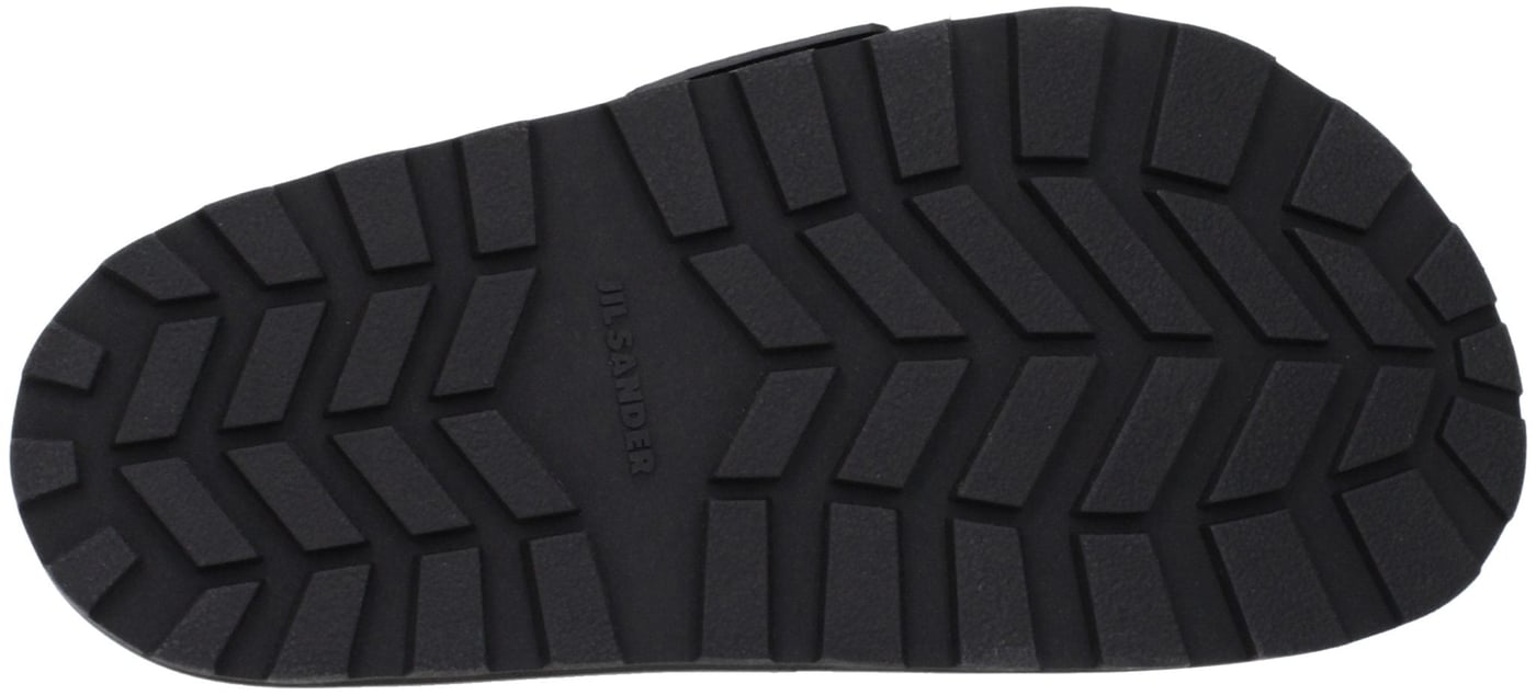 Jil Sander Black Leather Slippers