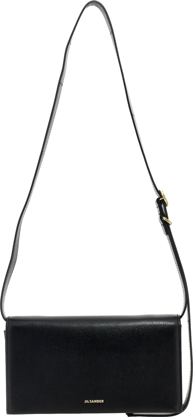 Jil Sander Black Leather Crossbody Bag