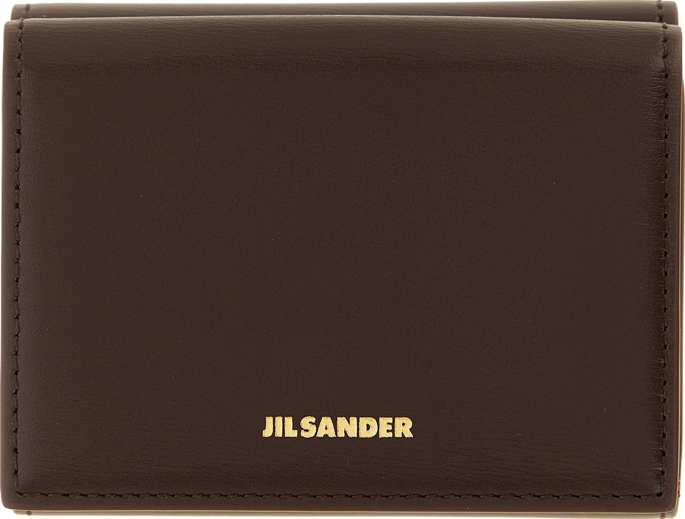 Jil Sander Brown Calfskin Cardholder