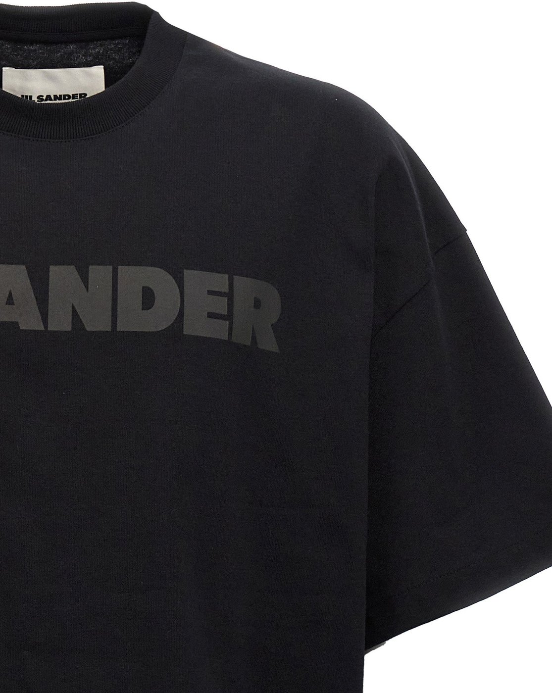 Jil Sander Black Cotton T-Shirt