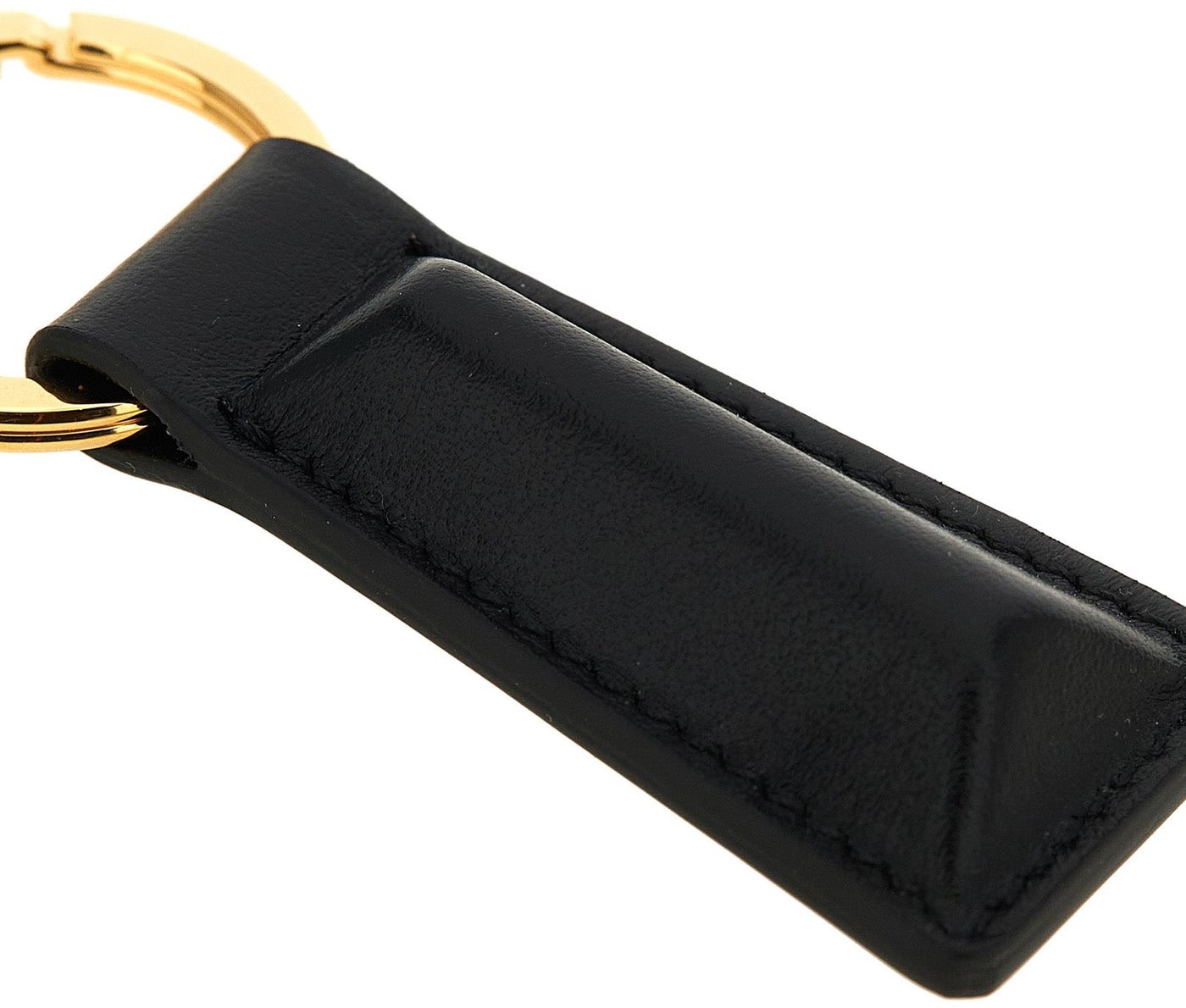 Jil Sander Black Calfskin Keychain