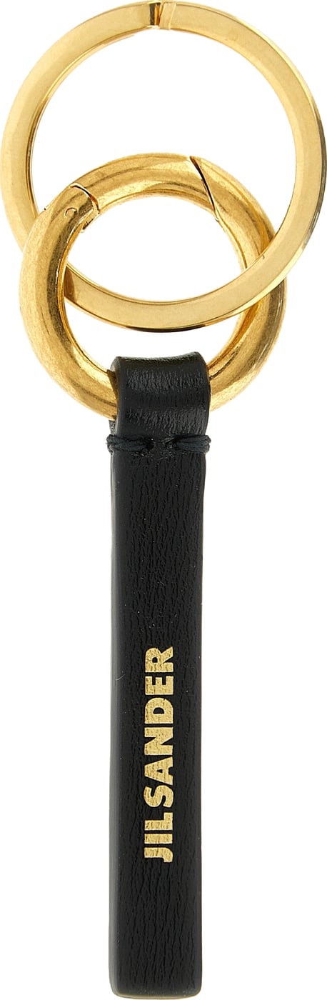 Jil Sander Black Calfskin Keychain