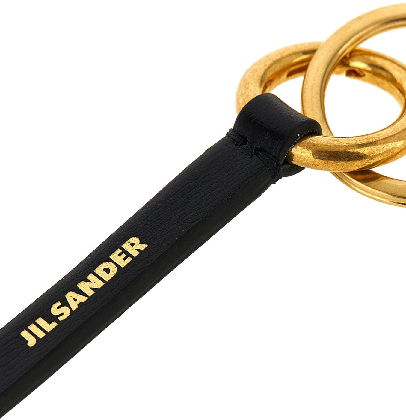 Jil Sander Black Calfskin Keychain