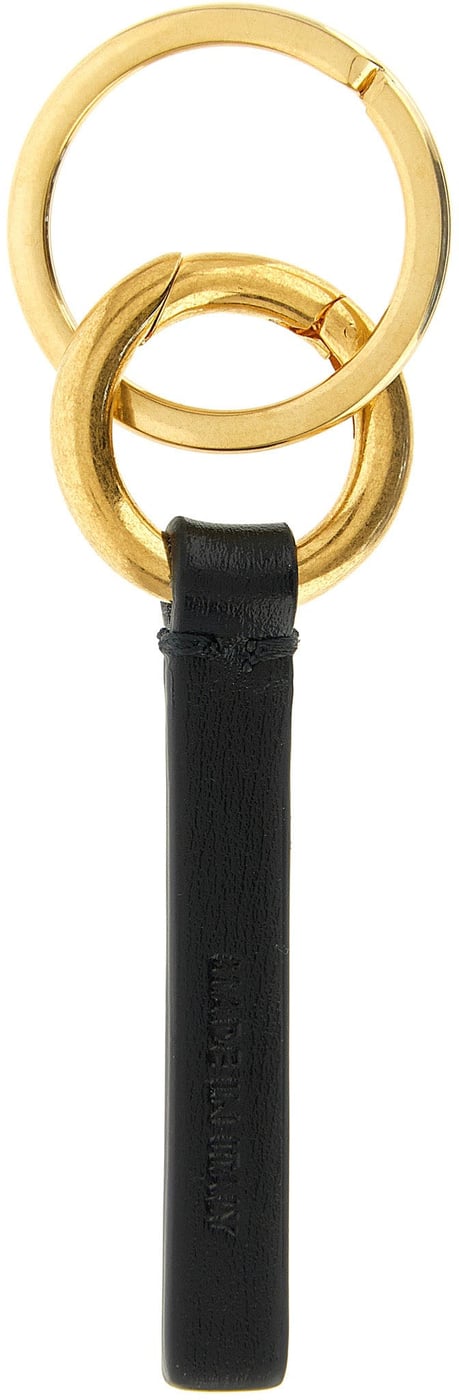Jil Sander Black Calfskin Keychain