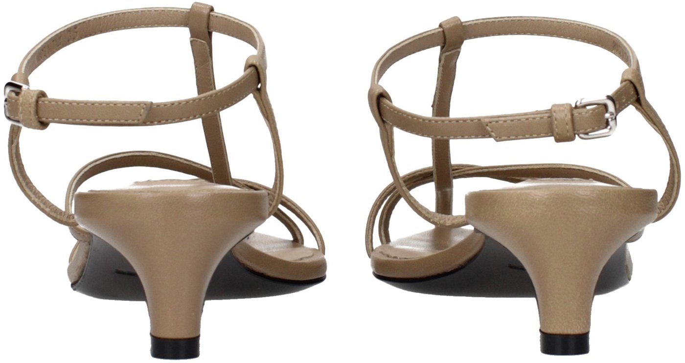 Jil Sander Beige Leather Flat Sandals