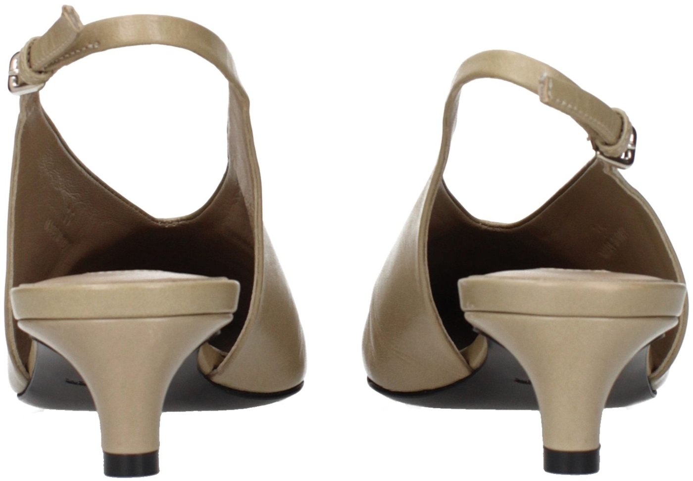 Jil Sander Beige Leather Mid Heel Pumps