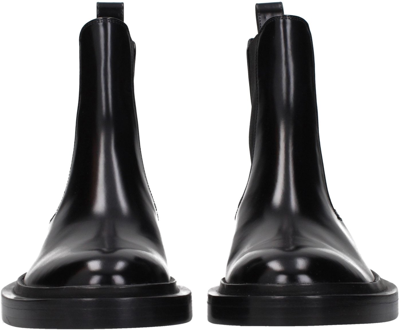 Jil Sander Black Leather Ankle Boots