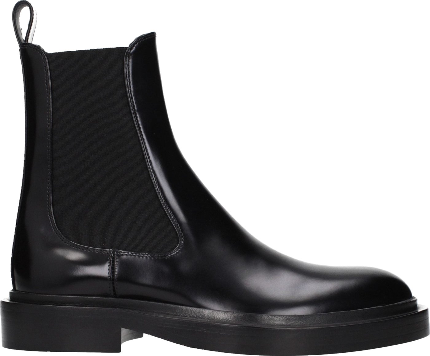 Jil Sander Black Leather Ankle Boots