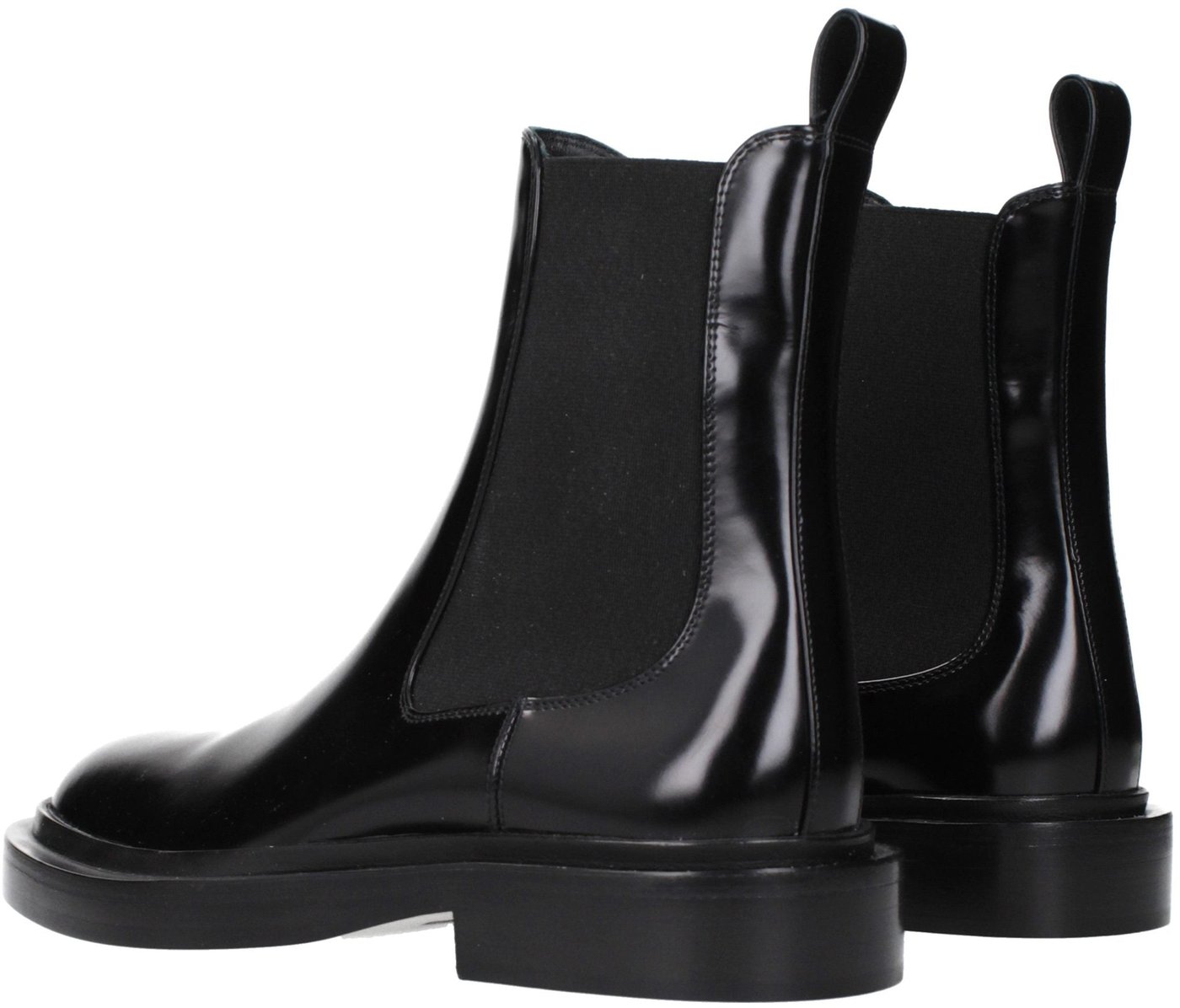 Jil Sander Black Leather Ankle Boots