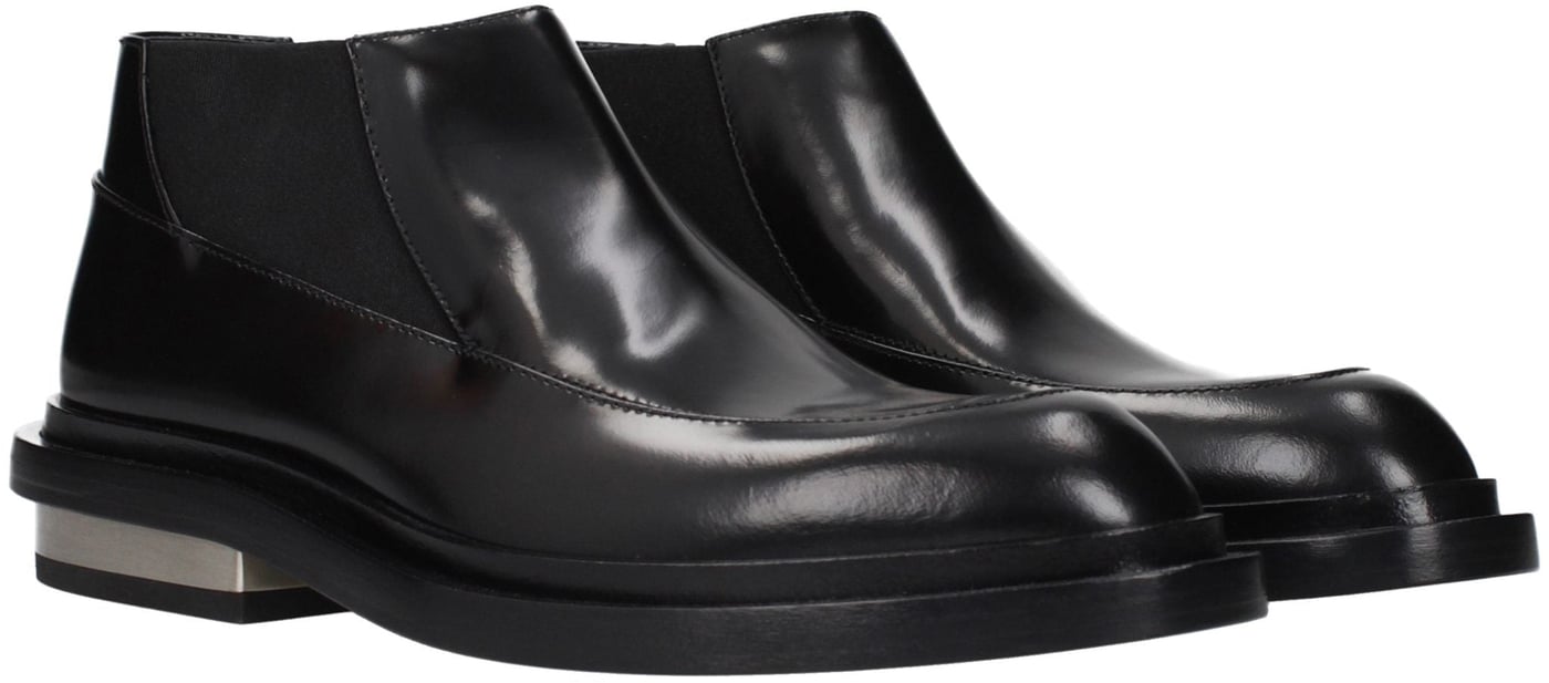 Jil Sander Black Leather Ankle Boots