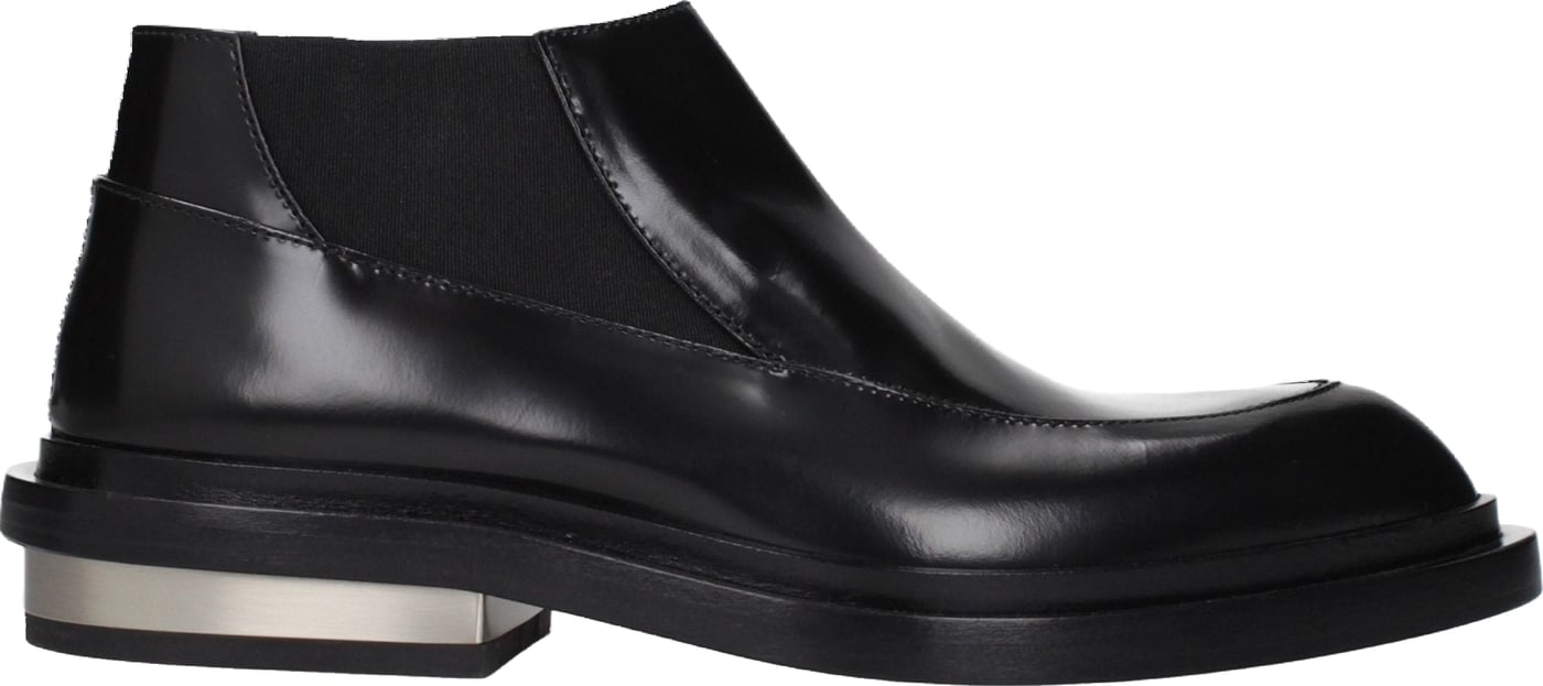 Jil Sander Black Leather Ankle Boots