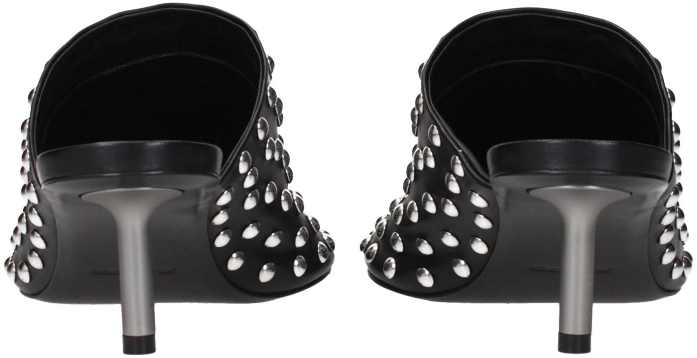 Jil Sander Black Leather Mules