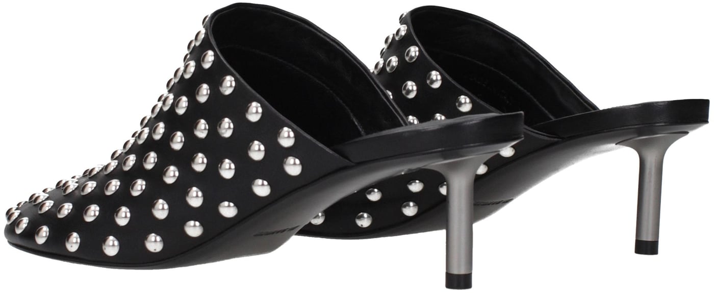 Jil Sander Black Leather Mules