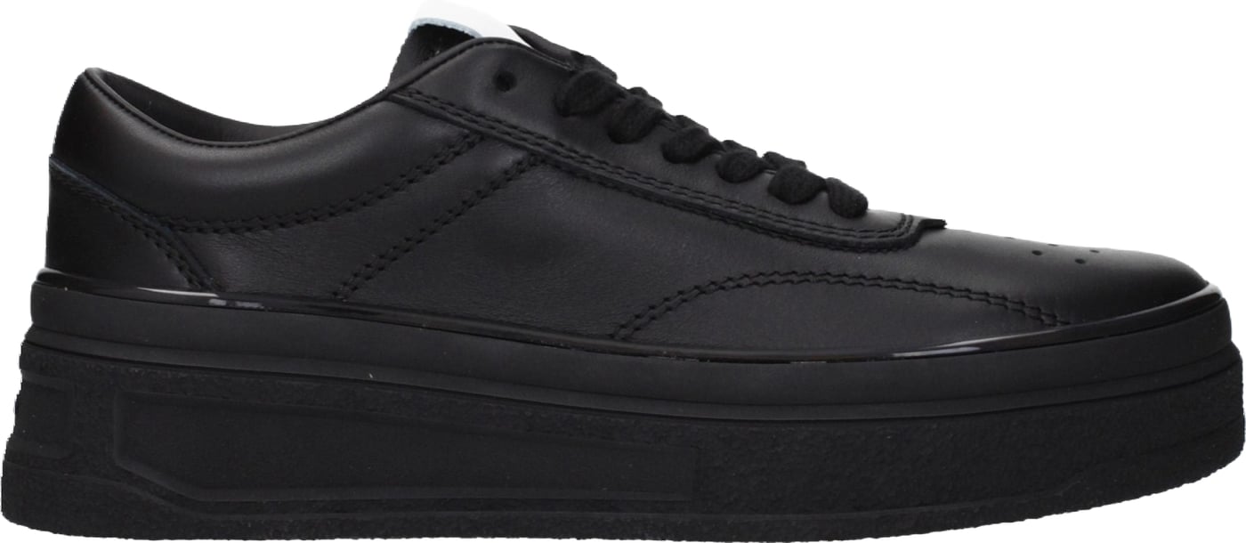 Jil Sander Black Leather Platform Sneakers