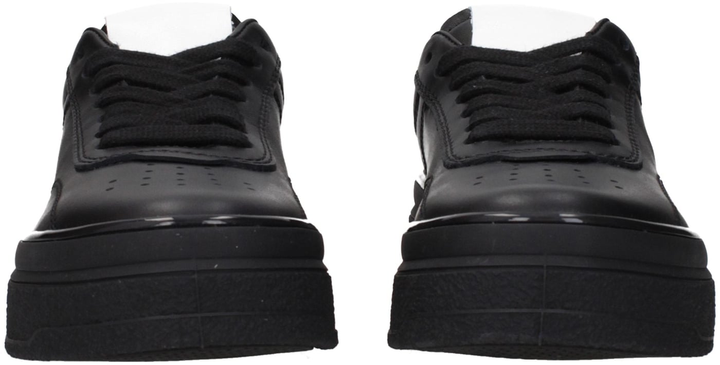 Jil Sander Black Leather Platform Sneakers