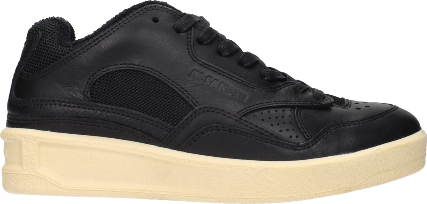 Jil Sander Black Leather Low Top Sneakers