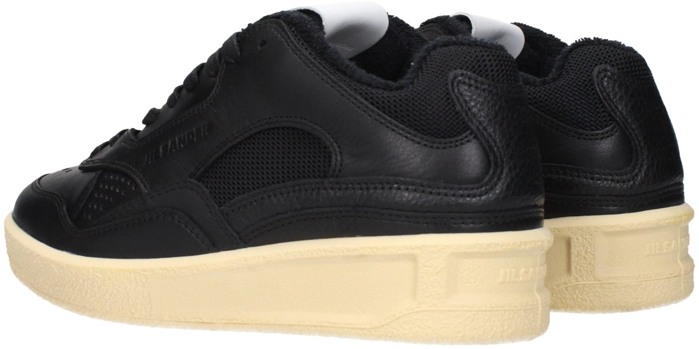 Jil Sander Black Leather Low Top Sneakers
