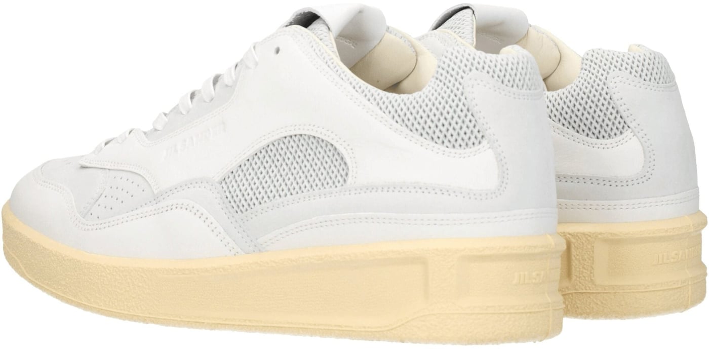 Jil Sander White Leather Low Top Sneakers