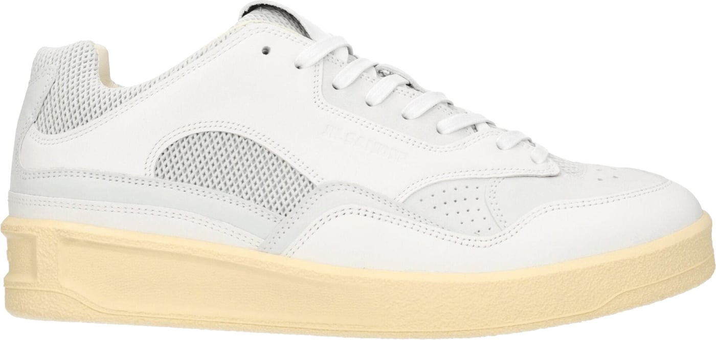 Jil Sander White Leather Low Top Sneakers