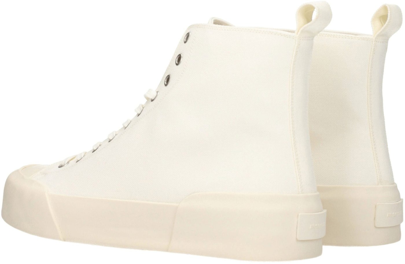 Jil Sander Beige Fabric High Top Sneakers